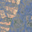 Mount Mitchell North Carolina Map Print in Afternoon Style Zoomed In Close Up Showing Details