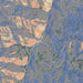 Mount Mitchell North Carolina Map Print in Afternoon Style Zoomed In Close Up Showing Details