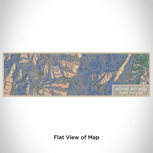Flat View of Map Custom Mount Mitchell North Carolina Map Enamel Mug in Afternoon
