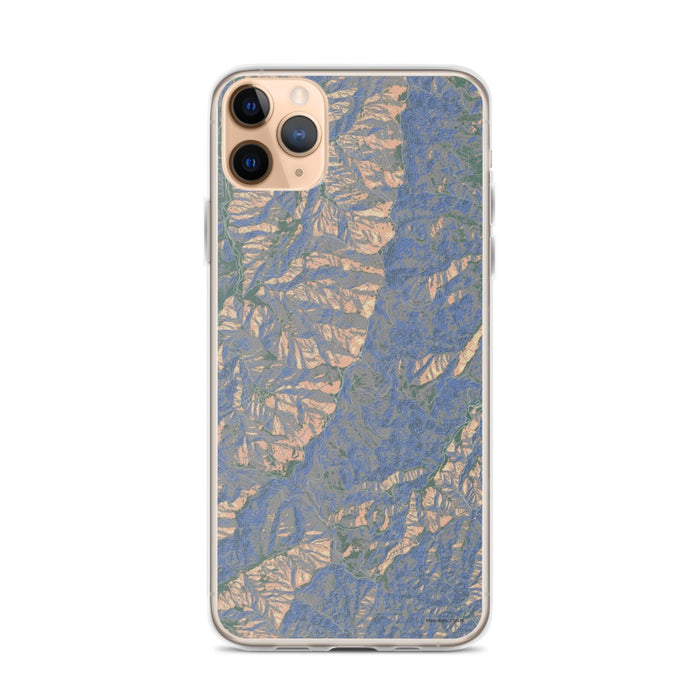 Custom iPhone 11 Pro Max Mount Mitchell North Carolina Map Phone Case in Afternoon
