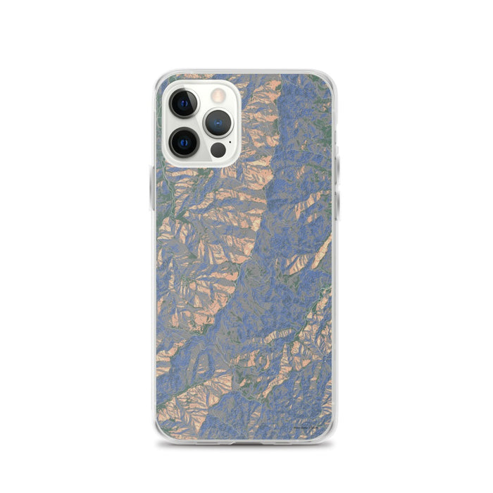 Custom iPhone 12 Pro Mount Mitchell North Carolina Map Phone Case in Afternoon