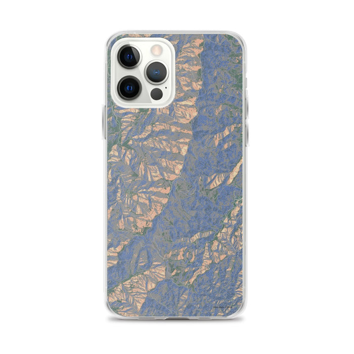 Custom iPhone 12 Pro Max Mount Mitchell North Carolina Map Phone Case in Afternoon