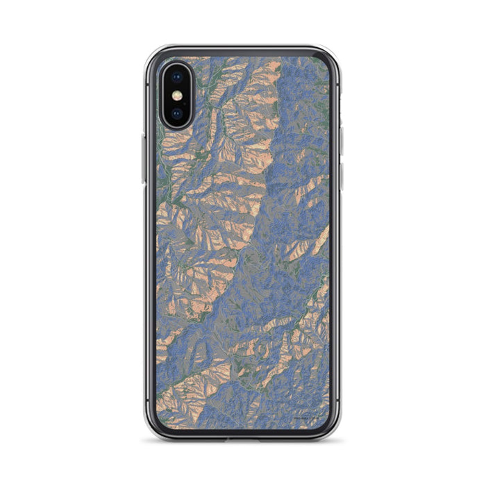 Custom iPhone X/XS Mount Mitchell North Carolina Map Phone Case in Afternoon