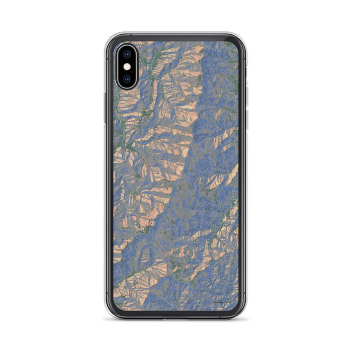 Custom iPhone XS Max Mount Mitchell North Carolina Map Phone Case in Afternoon