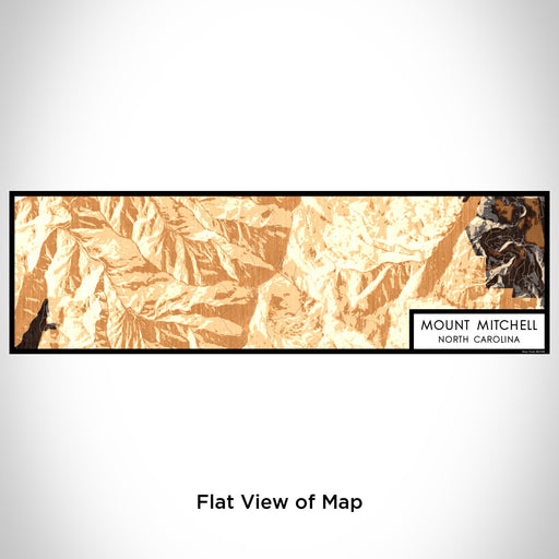 Flat View of Map Custom Mount Mitchell North Carolina Map Enamel Mug in Ember