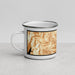 Left View Custom Mount Mitchell North Carolina Map Enamel Mug in Ember