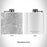 Rendered View of Mount Mitchell North Carolina Map Engraving on 6oz Stainless Steel Flask in White