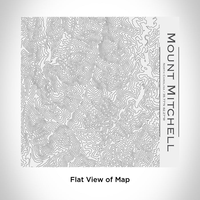 Rendered View of Mount Mitchell North Carolina Map Engraving on 17oz Stainless Steel Insulated Tumbler in White