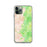 Custom iPhone 11 Pro Mount Mitchell North Carolina Map Phone Case in Watercolor