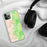 Custom Mount Mitchell North Carolina Map Phone Case in Watercolor on Table with Black Headphones