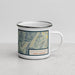 Right View Custom Mount Mitchell North Carolina Map Enamel Mug in Woodblock