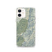 Custom iPhone 12 Mount Mitchell North Carolina Map Phone Case in Woodblock