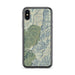 Custom iPhone X/XS Mount Mitchell North Carolina Map Phone Case in Woodblock