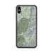 Custom iPhone XS Max Mount Mitchell North Carolina Map Phone Case in Woodblock