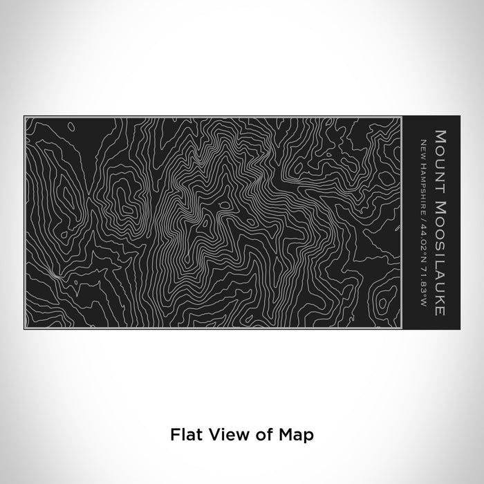 Rendered View of Mount Moosilauke New Hampshire Map Engraving on 17oz Stainless Steel Insulated Cola Bottle in Black