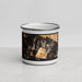 Front View Custom Mount Moosilauke New Hampshire Map Enamel Mug in Ember