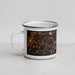 Left View Custom Mount Moosilauke New Hampshire Map Enamel Mug in Ember