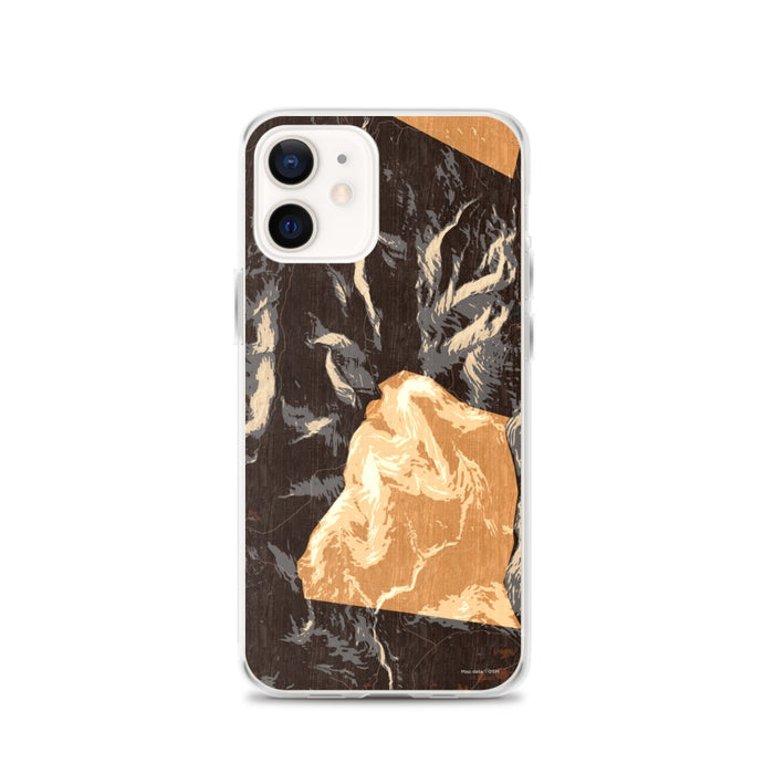 Custom Mount Moosilauke New Hampshire Map iPhone 12 Phone Case in Ember