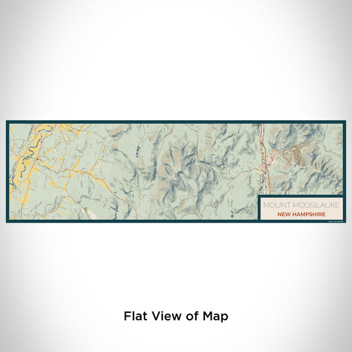 Flat View of Map Custom Mount Moosilauke New Hampshire Map Enamel Mug in Woodblock