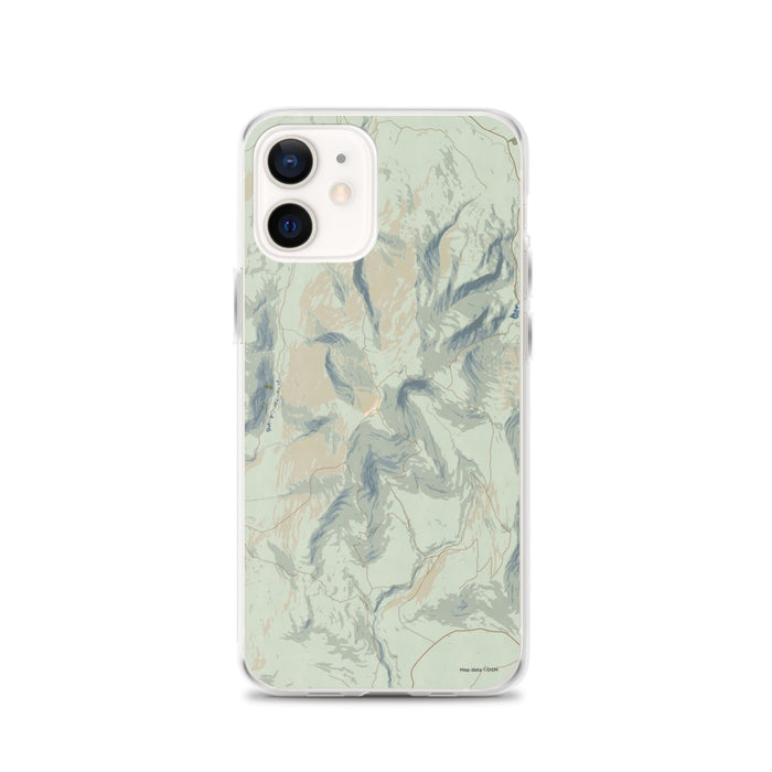 Custom Mount Moosilauke New Hampshire Map iPhone 12 Phone Case in Woodblock