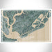 Mount Pleasant South Carolina Map Print Landscape Orientation in Afternoon Style With Shaded Background