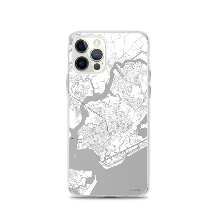 Custom Mount Pleasant South Carolina Map iPhone 12 Pro Phone Case in Classic