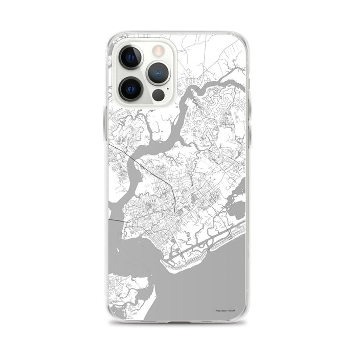 Custom Mount Pleasant South Carolina Map iPhone 12 Pro Max Phone Case in Classic