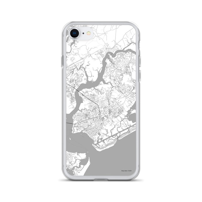 Custom Mount Pleasant South Carolina Map iPhone SE Phone Case in Classic