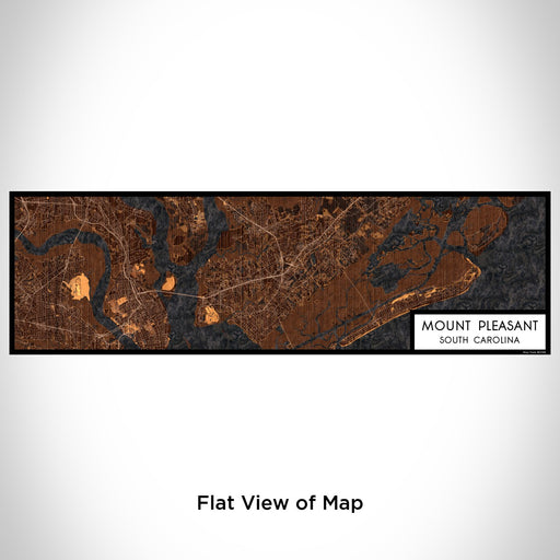 Flat View of Map Custom Mount Pleasant South Carolina Map Enamel Mug in Ember