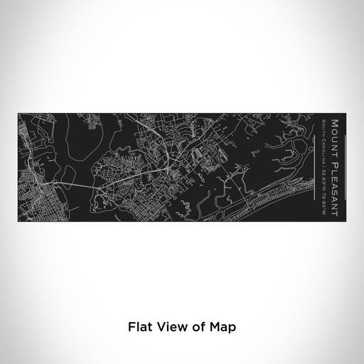 Rendered View of Mount Pleasant South Carolina Map Engraving on 10oz Stainless Steel Insulated Cup with Sliding Lid in Black