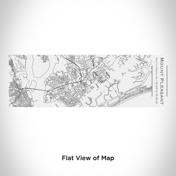 Rendered View of Mount Pleasant South Carolina Map Engraving on 10oz Stainless Steel Insulated Cup with Sliding Lid in White