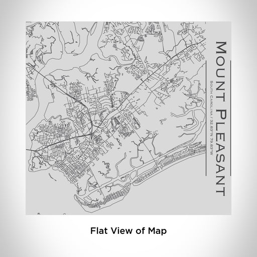 Rendered View of Mount Pleasant South Carolina Map Engraving on 17oz Stainless Steel Insulated Tumbler