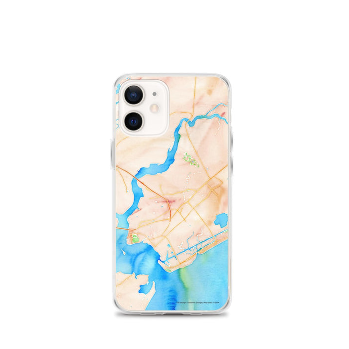 Custom Mount Pleasant South Carolina Map iPhone 12 mini Phone Case in Watercolor