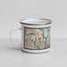 Left View Custom Mount Pleasant South Carolina Map Enamel Mug in Woodblock