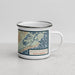 Right View Custom Mount Pleasant South Carolina Map Enamel Mug in Woodblock