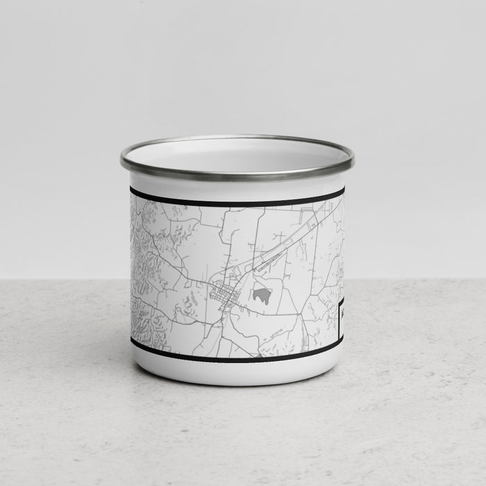 Front View Custom Mount Pleasant Tennessee Map Enamel Mug in Classic