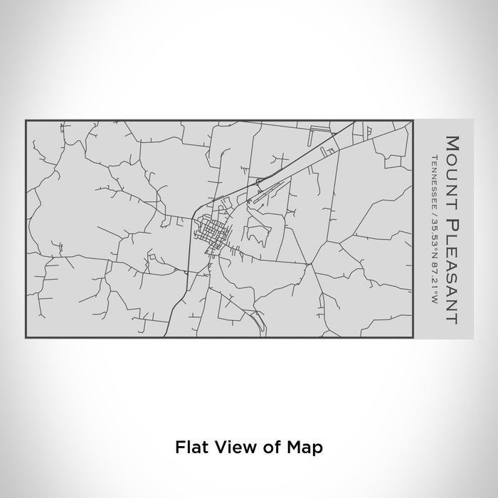 Rendered View of Mount Pleasant Tennessee Map Engraving on 17oz Stainless Steel Insulated Cola Bottle