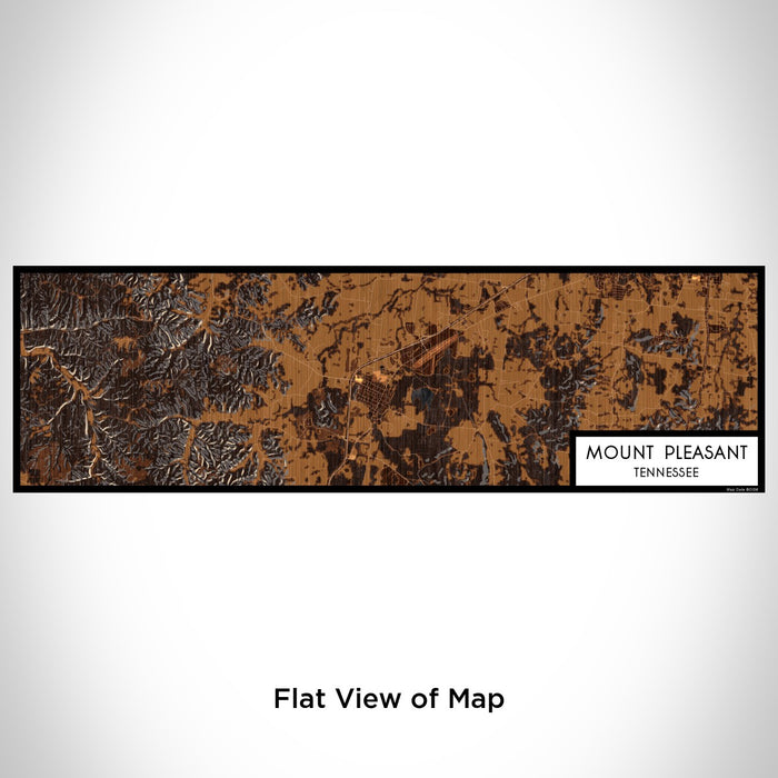 Flat View of Map Custom Mount Pleasant Tennessee Map Enamel Mug in Ember