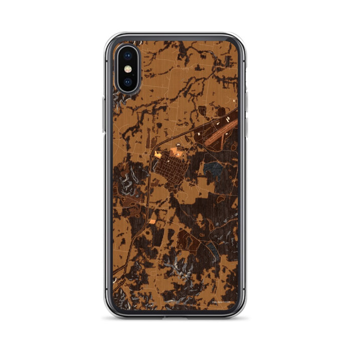 Custom Mount Pleasant Tennessee Map Phone Case in Ember