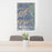 24x36 Mount Princeton Colorado Map Print Portrait Orientation in Afternoon Style Behind 2 Chairs Table and Potted Plant