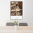24x36 Mount Princeton Colorado Map Print Portrait Orientation in Ember Style Behind 2 Chairs Table and Potted Plant