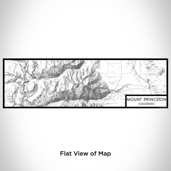 Flat View of Map Custom Mount Princeton Colorado Map Enamel Mug in Classic