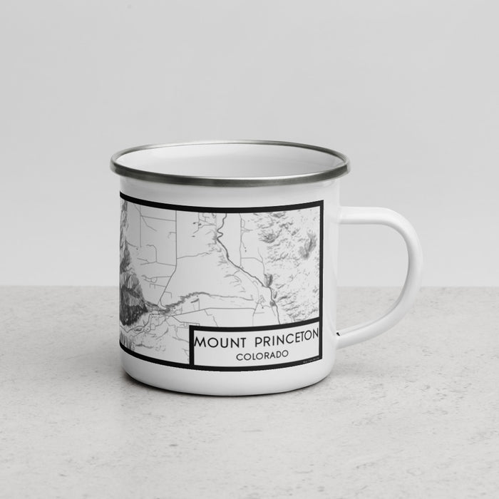 Right View Custom Mount Princeton Colorado Map Enamel Mug in Classic