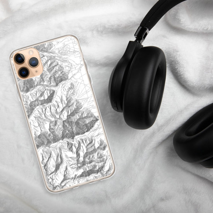 Custom Mount Princeton Colorado Map Phone Case in Classic on Table with Black Headphones