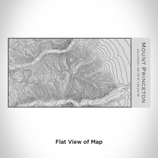 Rendered View of Mount Princeton Colorado Map Engraving on 17oz Stainless Steel Insulated Cola Bottle