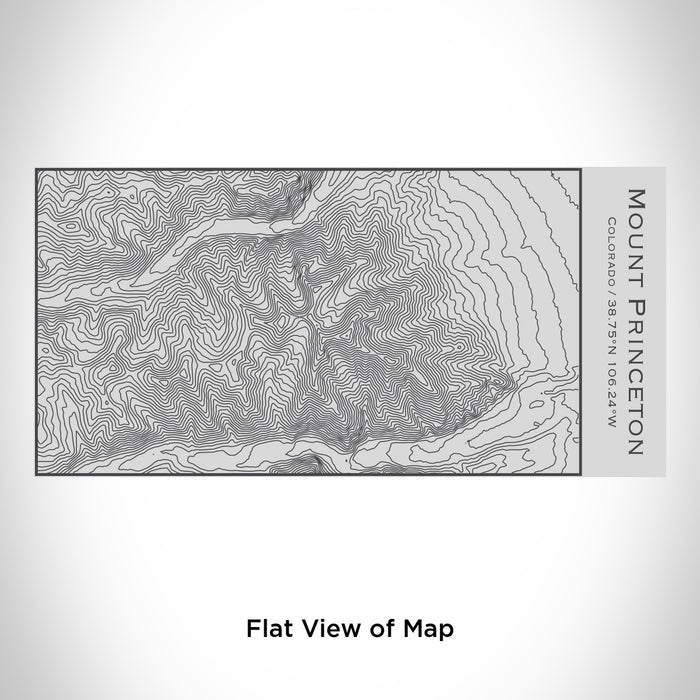Rendered View of Mount Princeton Colorado Map Engraving on 17oz Stainless Steel Insulated Cola Bottle