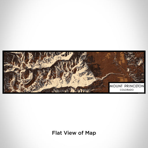 Flat View of Map Custom Mount Princeton Colorado Map Enamel Mug in Ember