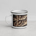 Left View Custom Mount Princeton Colorado Map Enamel Mug in Ember
