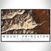 Mount Princeton Colorado Map Print Landscape Orientation in Ember Style With Shaded Background