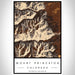 Mount Princeton Colorado Map Print Portrait Orientation in Ember Style With Shaded Background